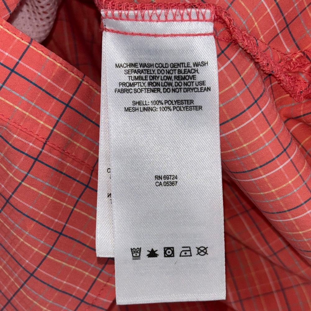 Columbia PFG Super Tamiami Fishing Shirt Womens Small Coral Plaid UPF 40 Omni - Picture 9 of 15